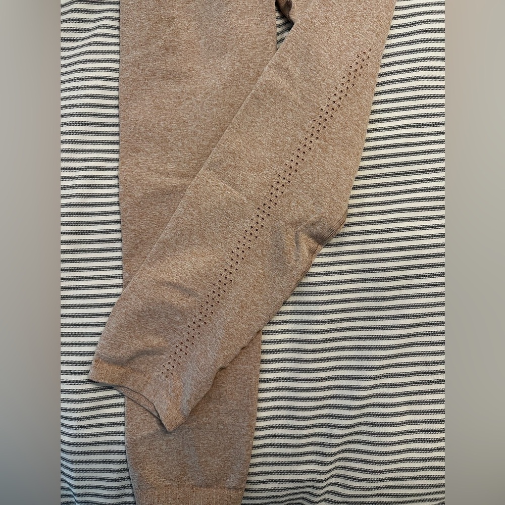 Free People Tan Knit Leggings